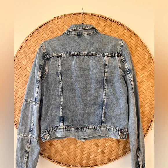 WOMEN’S RUMORS FREE PEOPLE DENIM JACKET COASTAL COWGIRL FESTIVAL‎ BOHO EUC - Picture 13 of 16